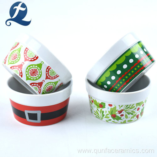 Colorful Custom Stoneware Christmas Ceramic Cake Cup